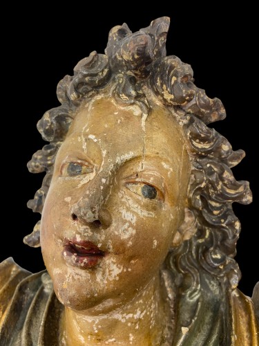 Antiquités - Wooden sculpture (polychrome) - Baroque - from the circle of Martin Zürn