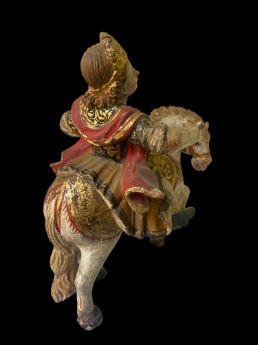 17th century - Polychrome wooden sculpture - XVII/XVIII - Hispano/Flamenco - St. Longinus