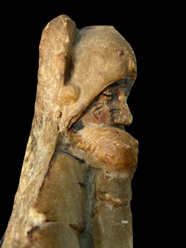 Antiquités - Sleeping soldier from a resurrection scene Alabaster Nottingham  15th century