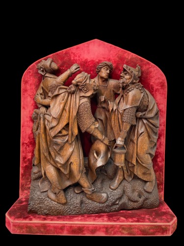 An oak relief – ca. 1510/1520 South Netherlandish (Antwerp? Brabant?) - Sculpture Style Middle age