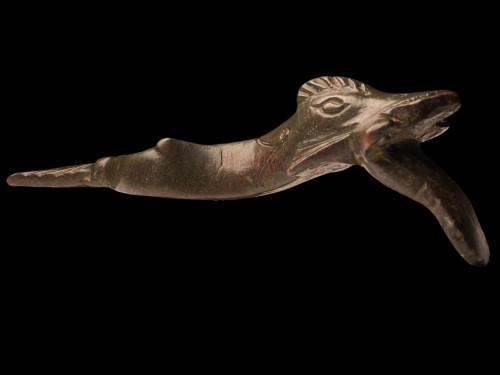 Antiquités - Bronze Door knocker in the shape of a dolphin - antique roman period