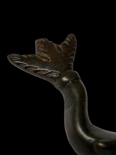 Antiquités - Bronze Door knocker in the shape of a dolphin - antique roman period