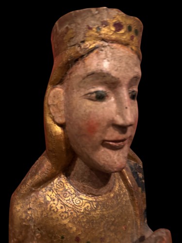 Religious Antiques  - Saint Catherine of Alexandria - 14th Century Catalunya Spain