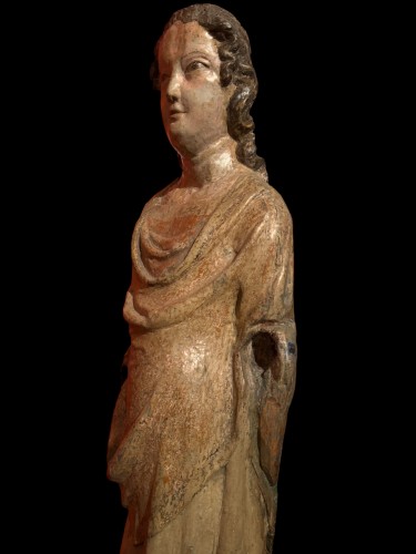 Antiquités - Female saint - Region of Cologne, late 13th early 14th century. 