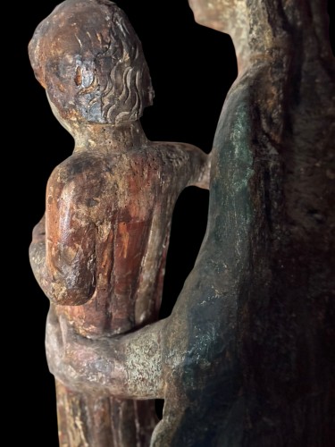 Crowned Madonna with Child - île de France ca. 1340/1360 - Religious Antiques Style Middle age