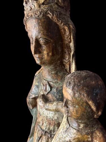 11th to 15th century - Crowned Madonna with Child - île de France ca. 1340/1360