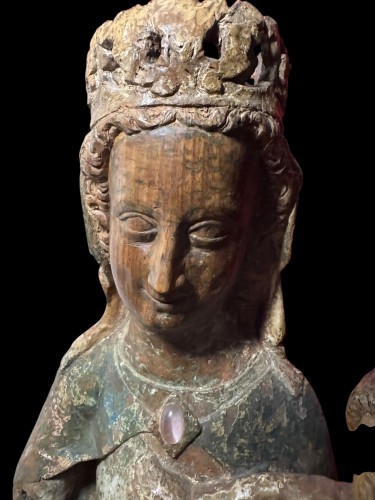 Crowned Madonna with Child - île de France ca. 1340/1360 - Middle age