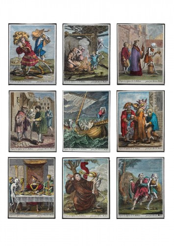 Danse macabre (1780), 9 gravures aquarellées âr Christian von Mechel