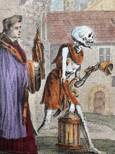 Danse macabre (1780), 9 gravures aquarellées par Christian von Mechel - Don Verboven - Exquisite Objects