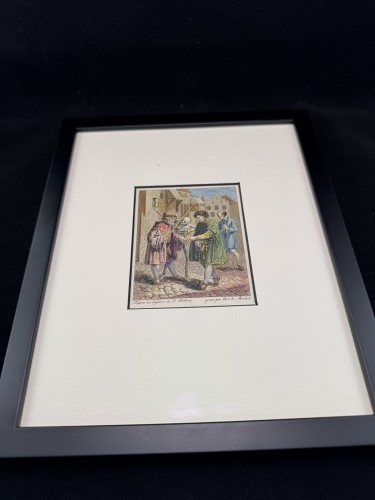 Antiquités - Danse macabre (1780), 9 gravures aquarellées par Christian von Mechel