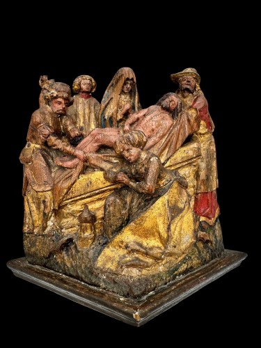 Antiquités - La mise au tombeau du Christ – Fin du XVe siècle Brabant, Bruxelles ?