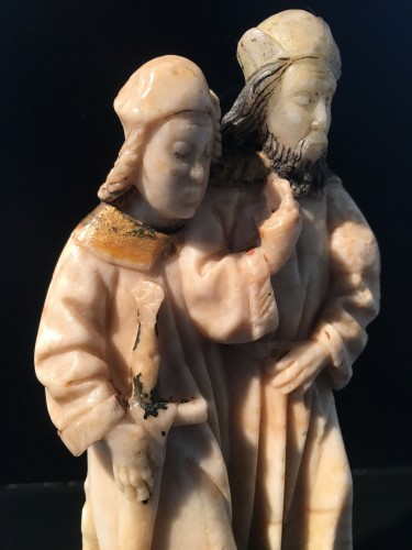 Deux petites figures en albâtre (Cosmas & Damianus) - Moyen Âge