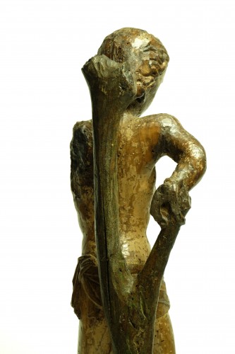 Sculpture Sculpture en Bois - Saint Sebastien, début XVe siècle