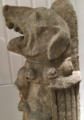 Gargouille en pierre- - XVe siècle France - Matériaux & Architecture Style Moyen Âge