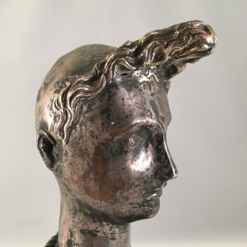 Tête de "Riquet à la houppe" argentée - France vers 1750 - Don Verboven - Exquisite Objects