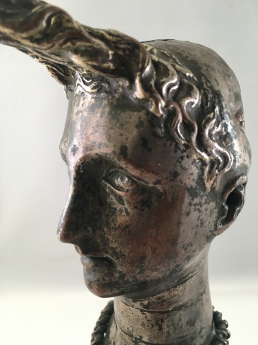  - Tête de "Riquet à la houppe" argentée - France vers 1750