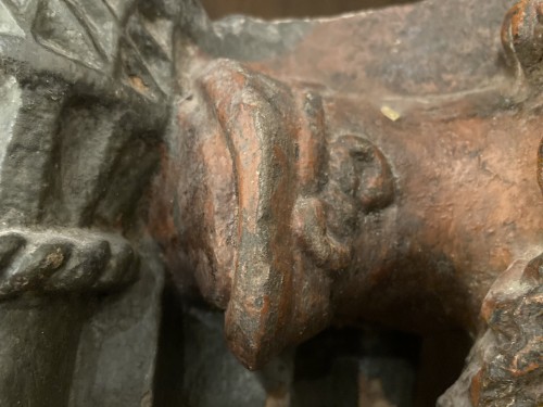Fragment architectural en pierre d'un homme barbu - XVe siècle - France - Moyen Âge