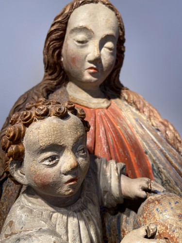 Sculpture Sculpture en Bois - Vierge à l'enfant - Rhénanie-Westphalie - ca. 1480
