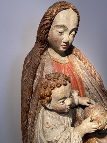 Virgin with child -  ca. 1480 - Lower Rhine Westphalian - Middle age
