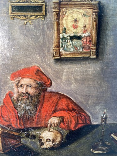 17th century - Saint Jerome at work in his study – end of the 17th Century