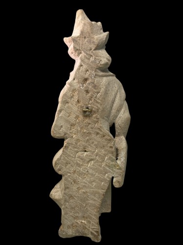 Fragment en pierre avec restes de polychromie - Flandres XVe Siècle (ca. 1480) - Moyen Âge