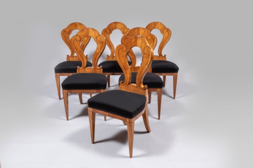 A set of six balloon-back chairs, Vienna circa 1830 - Seating Style Restauration - Charles X