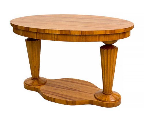Table d'époque Biedermeier d'après un dessin de Josef Danhauser, Vienne vers 1820