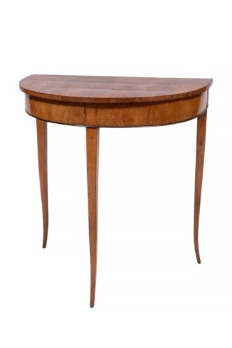 A demi-lune console table, circa 1825