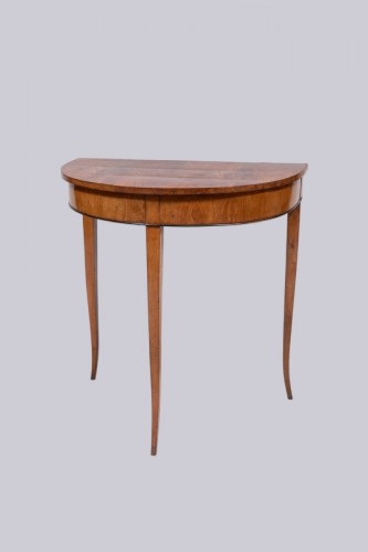 A demi-lune console table, circa 1825 - Furniture Style Restauration - Charles X