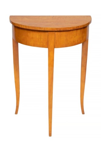A demi-lune console table circa 1830