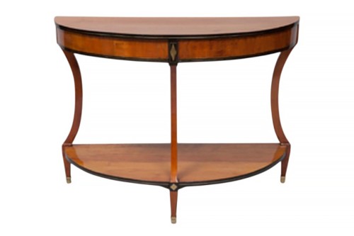 A Biedermeier console table in the classic demi-lune form circa 1825