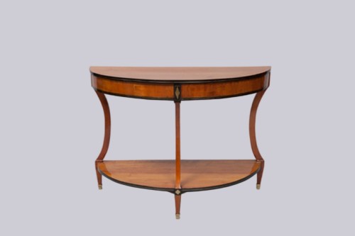 A Biedermeier console table in the classic demi-lune form circa 1825 - Furniture Style Restauration - Charles X