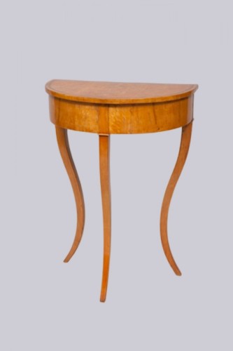 A Biedermeier demi-lune console table circa 1825 - Furniture Style Restauration - Charles X