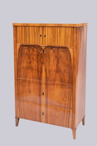 Secrétaire Biedermeier à portes à lamelles, Munich vers 1820 - Mobilier Style Restauration - Charles X