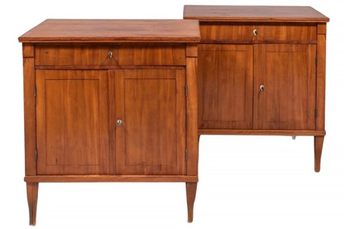 Paire de buffets bas (halbschränke) d'époque Biedermeier