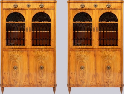 Pair of dainty Biedermeier bookcases circa 1825/30 - Furniture Style Restauration - Charles X
