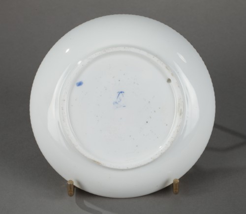 XVIIIe siècle - Soucoupe en porcelaine tendre de Sèvres, datée 1760