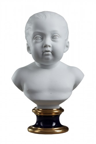 Sèvres biscuit bust of the duc de Bordeaux, dated 1822