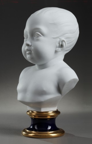 Sèvres biscuit bust of the duc de Bordeaux, dated 1822 - Porcelain & Faience Style Restauration - Charles X