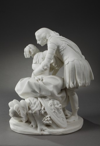 Céramiques, Porcelaines  - "La Fée Urgèle", groupe en biscuit tendre de Sèvres, vers 1767-1773