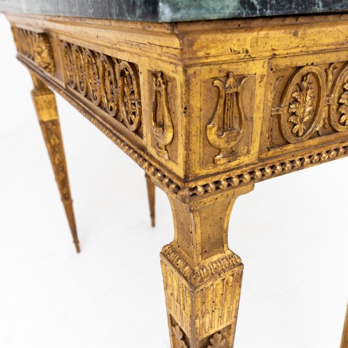 Gold-patinated and marble Console, Tuscany Late 18th Century - 