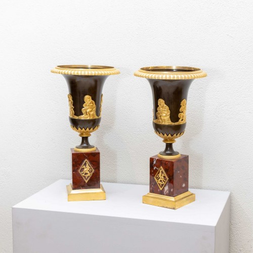 Objet de décoration Cassolettes, coupe et vase - Paire de vases Empire, Allemagne début du 19e siècle