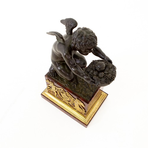 Étienne Blavet (1751-1827) Bronze Putti &#039;Deux Amours&#039;, France c. 1810 - 