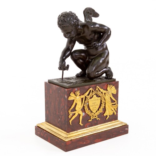 Antiquités - Étienne Blavet (1751-1827) - Putti en bronze "Deux Amours", France vers 1810