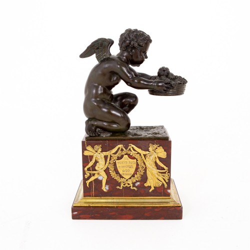 Antiquités - Étienne Blavet (1751-1827) - Putti en bronze "Deux Amours", France vers 1810