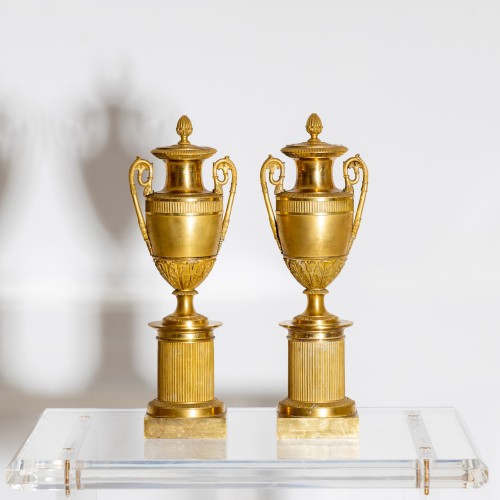 Paire de vases Empire formant bougeoirs - Objet de décoration Style 
