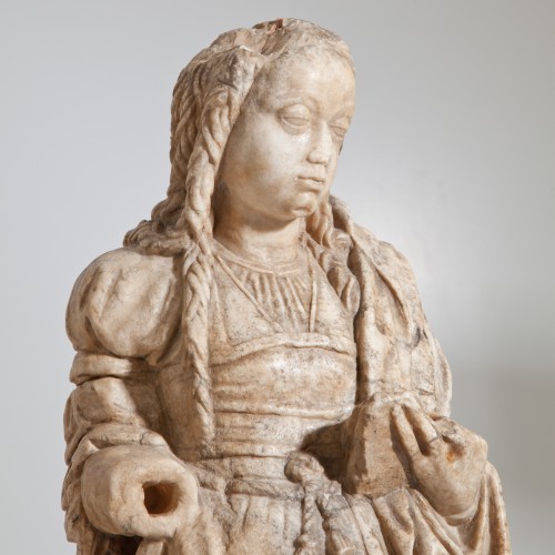 <= 16th century - Alabaster Madonna, Northern France 16th Century