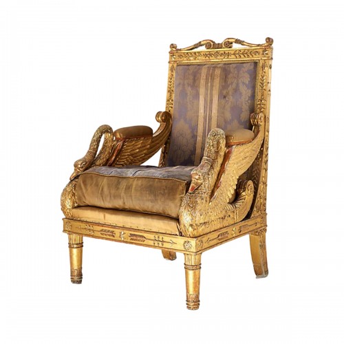 Fauteuil  début du 19e siècle d'après un modèle de Georges Jacob ((1739 - 1814)