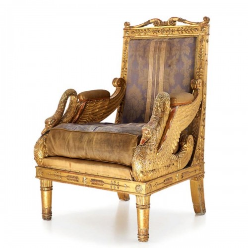 XIXe siècle - Fauteuil  début du 19e siècle d'après un modèle de Georges Jacob ((1739 - 1814)