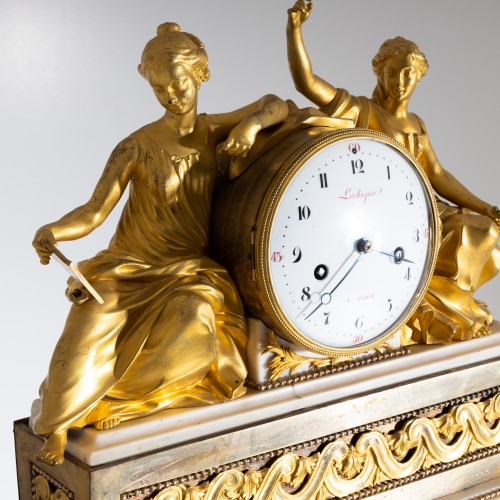 18th century - Pendule Clock “Studying the Tablets of the Law”, France, Paris circa 1770/8